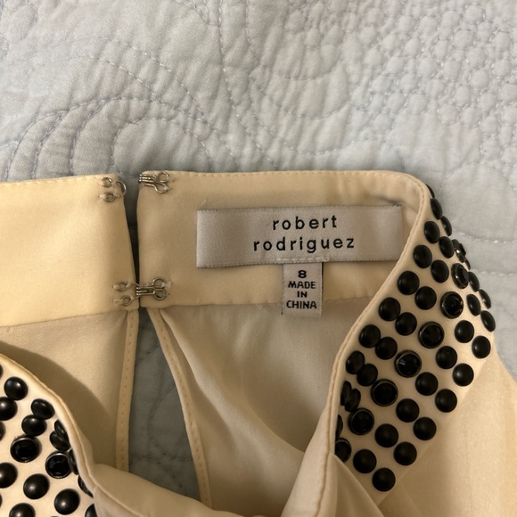 Robert Rodriguez Beige Top with Black Studs - Picture 1 of 4